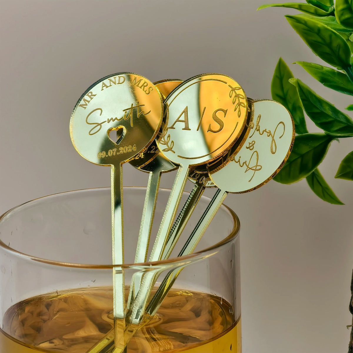 10/30/50/120pcs Personalised Wedding Drink Stirrers Bachelorette Party Cocktail Stirrer Baby Shower Swizzle Decorations