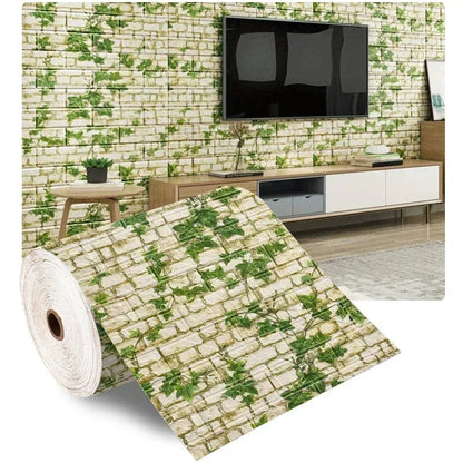 70cmx1/5/10m 3D Wallpaper Decoration Self-Adhesive Antique Foam Brick