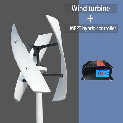 Vertical Axis Wind Turbine 3000W 48V 24V 12V Wind Generator VAWT Home Small Windmill Free Energy With MPPT Charging Controller