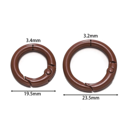 Colorful O-Ring Spring Clasp Clips — Zinc Alloy Carabiner Connectors