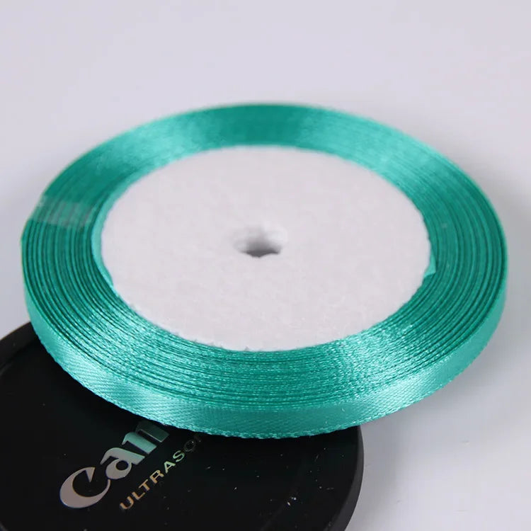 22 Meters/Roll 6mm Silk Satin Ribbons Christmas Halloween Birthday Party Gift Wrapping Ribbons DIY Handmade Crafts Material