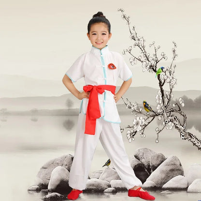 Kids Kung Fu Uniform Men Women Chinese Clothes Children's Sets Performance Boy Set Tai Chi Outfit Girl Wushu Costume Tang Suit