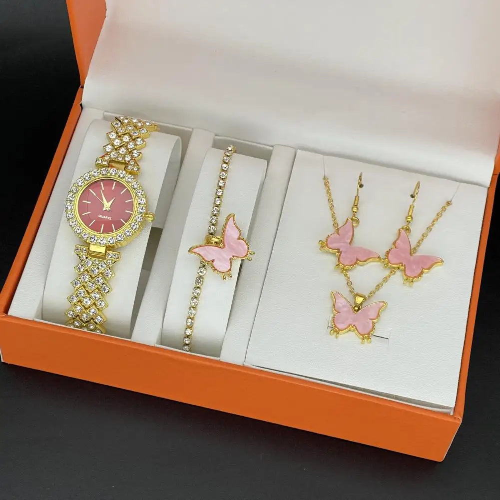 1 Set Jewelry Set with Gift Box Complete Collection of Quartz