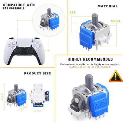 TMR Electromagnetic Joystick for PS5 Controller Thumbstick No-Drift Upgrade Replacement Kit Gamepad 3D Analog Sensor Accessories