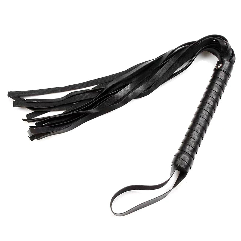★▲1PC Pu Leather Pimp Whip Racing Riding Crop Party Flogger Hand Cuffs Queen Colourful Horse Riding Whip