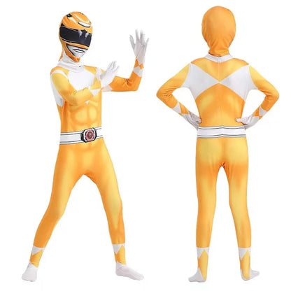 Adult Morpher Superhero Samurai Sentai Shinkenger Rangers Cosplay Fantasia Halloween Costume Mask Superhero Power Jumpsuit