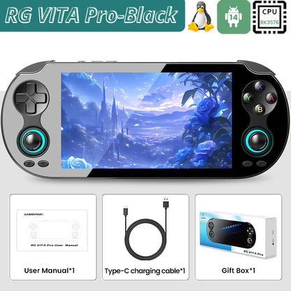 Anbernic RG VITA & RG VITA Pro 64 Bit Handheld Game Console Android Large-angle 3D Hall Joystick 5000 mAh Video Game Player
