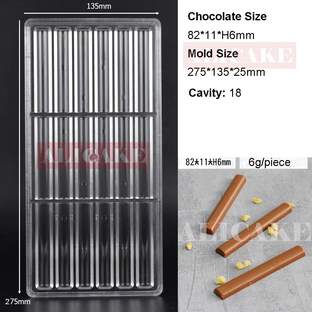 Polycarbonate Chocolate Mould Professional Molds for Candy Bonbons Bar Acrylic Mold Confectionery Baking Pastry Bakery Utensils