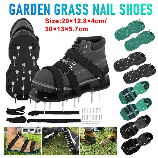 Lawn Aerator Spikes Shoes Grass Cultivator Shoes Spikes Nail Aerators Yard Garden Tool Soil Scarifiers Shoes Grass Cultivator