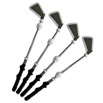 Retractable Golf Swing Training Aid,Rhythm Click Sound Warm Up Golf Swing Trainer,Golf Grip Trainer Attachment -Strength & Tempo