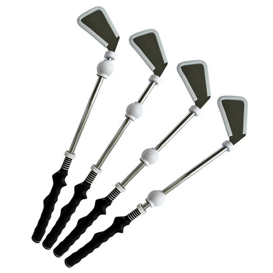 Retractable Golf Swing Training Aid,Rhythm Click Sound Warm Up Golf Swing Trainer,Golf Grip Trainer Attachment -Strength & Tempo