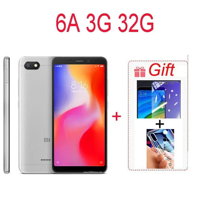 Global Rom Original Xiaomi Redmi 6A 2GB 16GB 3GB 32GB 4G Smartphone Wholesale Xiaomi Mobile Phones Unlocked Android Google Play