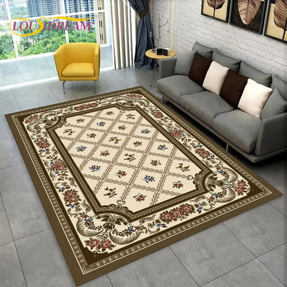 Turkey Persian Bohemian Area Rug Large,Carpet Rug for Living Room Bedroom Sofa Doormat Decoration,Kid Play Non-slip Floor Mat