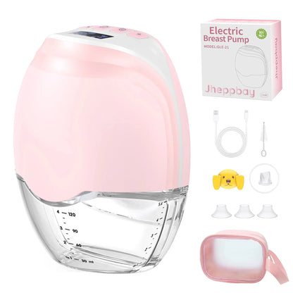 2pcs Electric Breast Pump, 3 Modes & 12 Levels Quiet Rechargeable, Portable, Automatic Milk Extractor for Breastfeeding