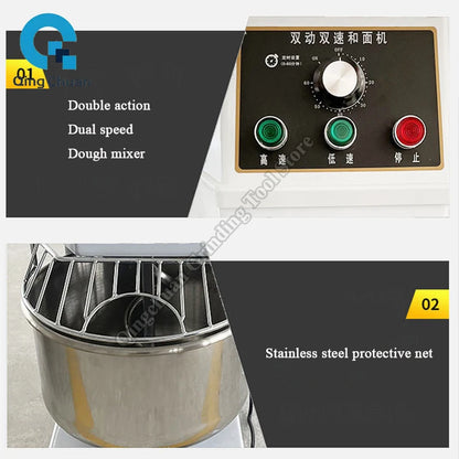 Dough Machine Commercial Large Capacity Fully Automatic Kneading Machine Dual Speed Dual Action Dough Mixing Machine By Sea