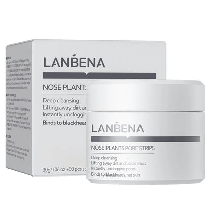 LANBENA Blackhead Removing Nose Strips and Pore Minimizing Serum Set Nose Mask