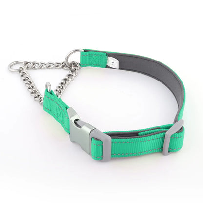 Dogs Collar Dog Choker Adjustable Dog Chain Reflective Nylon Fabric Pet Collars for Small Medium Large Dogs