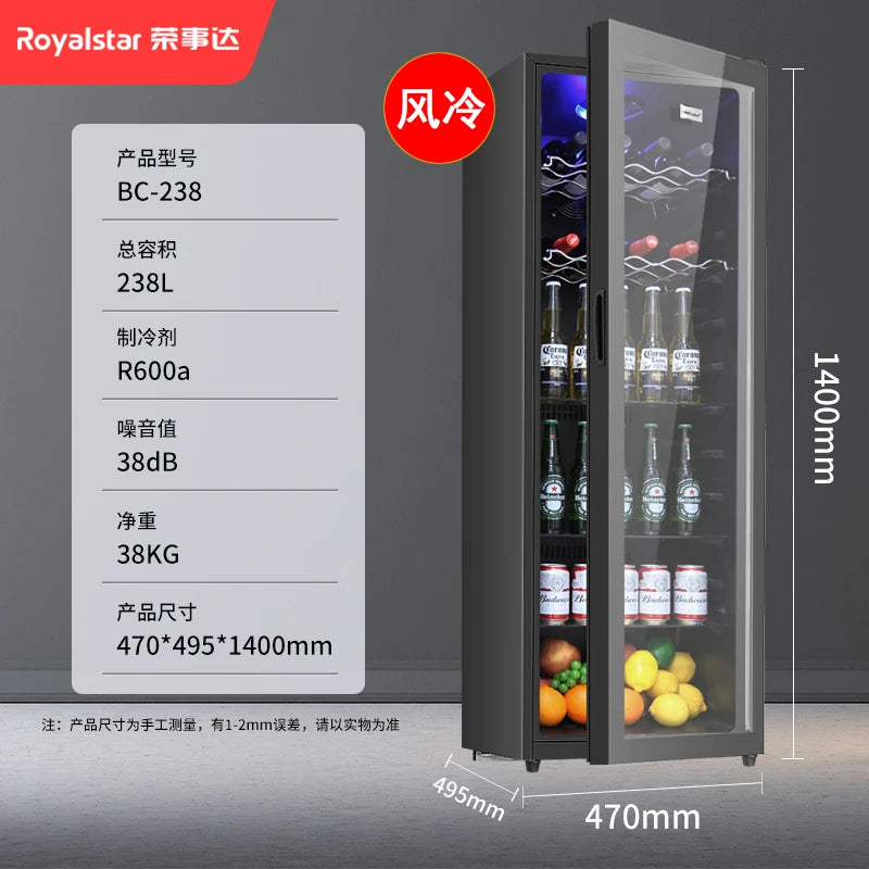 LTT Tea Drinks Office Mini Refrigerator Transparent Single Door Commercial Refrigerated Cabinet