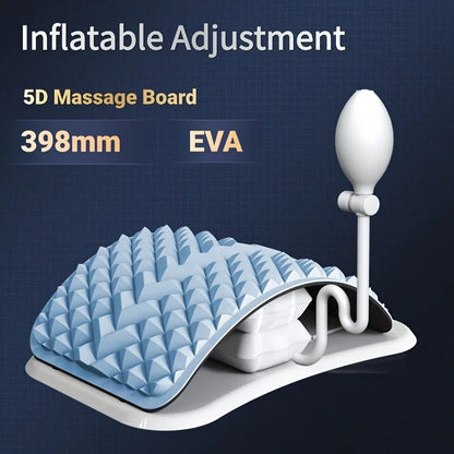Portable Inflatable Lumbar Stretcher Airbag Top Back Stretching Soothing Support Easy Setup for Back Pain Relief