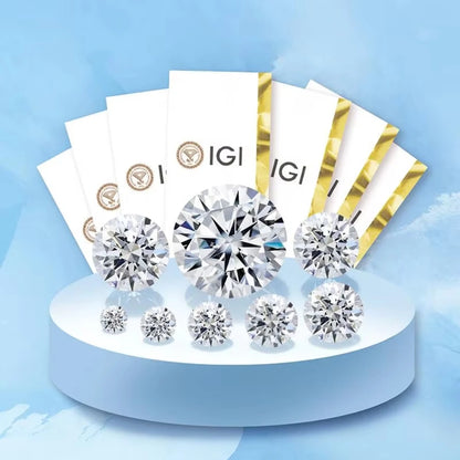 Mishang Jewelry With GIA IGI Certificate Round Lab Grown Diamonds 0.3ct 0.5ct 0.8ct 1ct 1.5ct 2ct 3ct Created Diamond Wholesales
