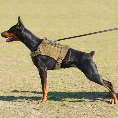 Tactical Camouflage Dog Vest Harness for Medium and Large Dogs，Easy Control and Comfortable for Hiking ，Training, and Outdoor