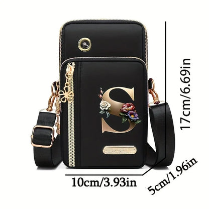 Huaben Letter Z Printed Fashion Casual Messenger Bag Change New Nylon Cloth New Mobile Phone Bag Women's Bag