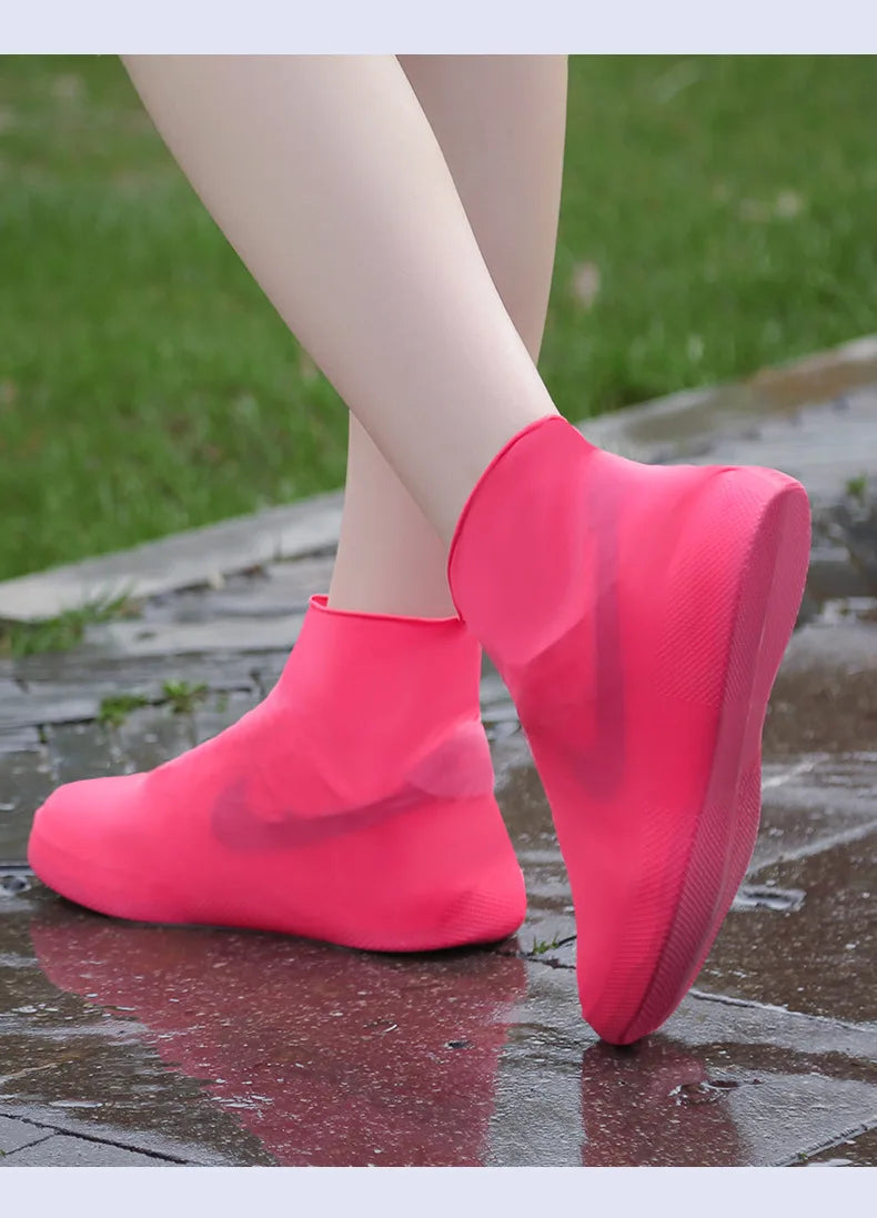 Shoe Waterproof Cover 1 Pair of Outdoor Rubber Rain Boot Covers Silicone Waterproof Shoe Covers Rainy Day Shoe Covers Shoes Gear