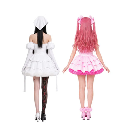 Alien Stage Zombie Stage Mizi  Sua Cosplay Costume White Dress Full Set Adult Women Halloween Comic Con Anime Role Play Outfit