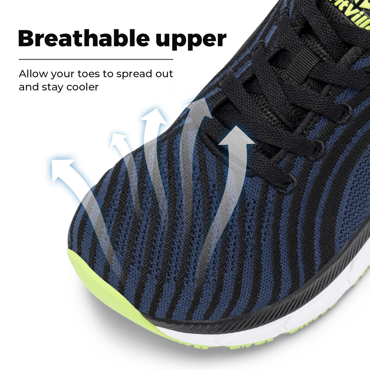Men’s FlowCore Wide-Fit Walking Shoes | Breathable Lightweight Mesh | Daily Walks, Travel & Casual Wear