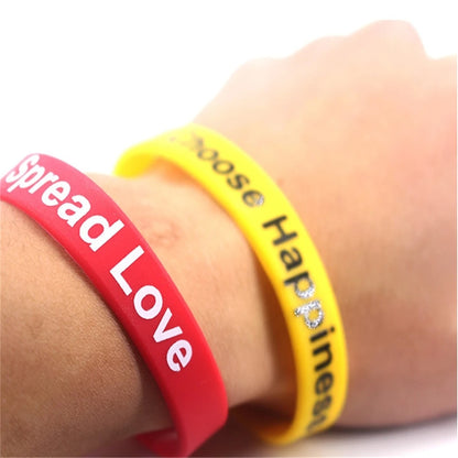 Motivational Silicone Wristbands Rubber Band Bracelets Fun Motivational Wristbands for Children and Adults