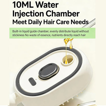 Steam Hair Straightener Brush Rechargeable Detangling Comb Built-in Oil Measuring Cup Professional Smoothing Steam Styling Brush