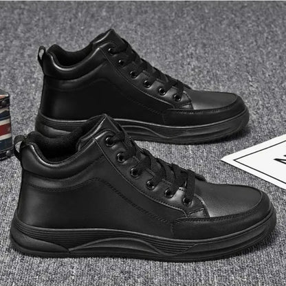 Hot Men's Shoes PU Leather Sneakers Fashion Hip Hop Casual Shoes Red Platform Male Running Shoes Designer High Top Tennis Shoe