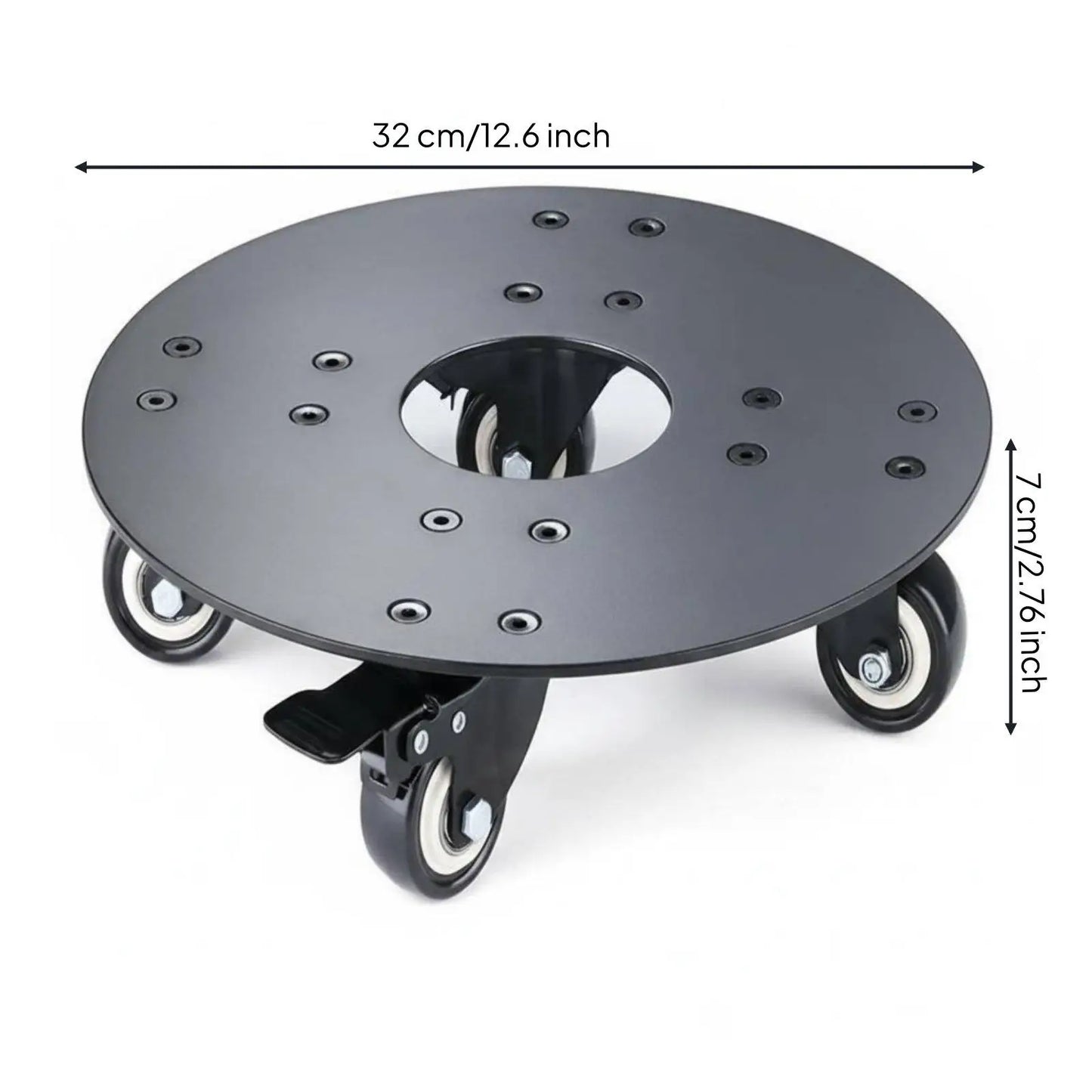 Versatile Heavy Duty Plant Holder Metal Rolling Planter Stand with Lockable Wheels for Home Garden