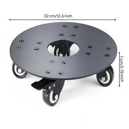 Versatile Heavy Duty Plant Holder Metal Rolling Planter Stand with Lockable Wheels for Home Garden