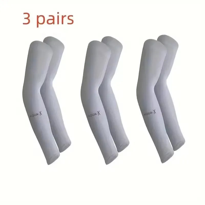 3Pairs Breathable Sun Protection Sleeves UV Protective Gear for Outdoor Adventures Sports And Driving