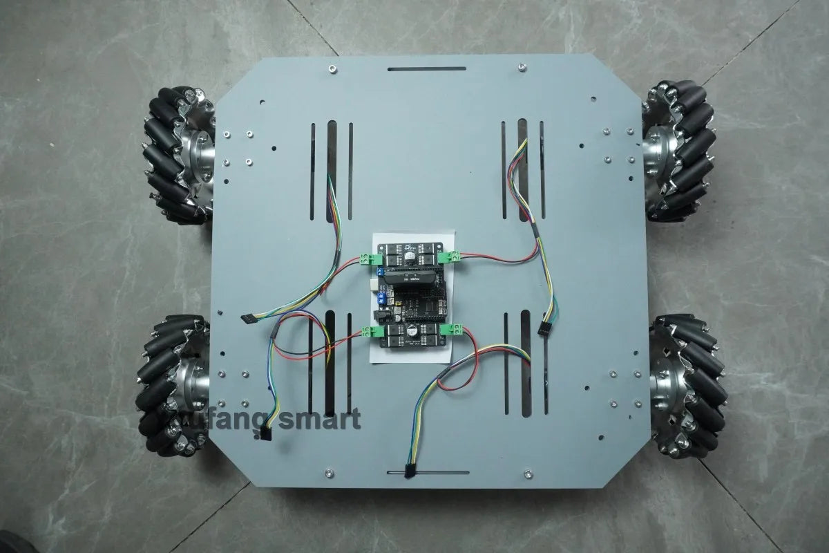 80Kg Load Robot Car Chassis With 152mm Metal Mecanum Wheel 24V Encoder Motor RC Tank Car for Arduino Programmable Robot DIY Kit