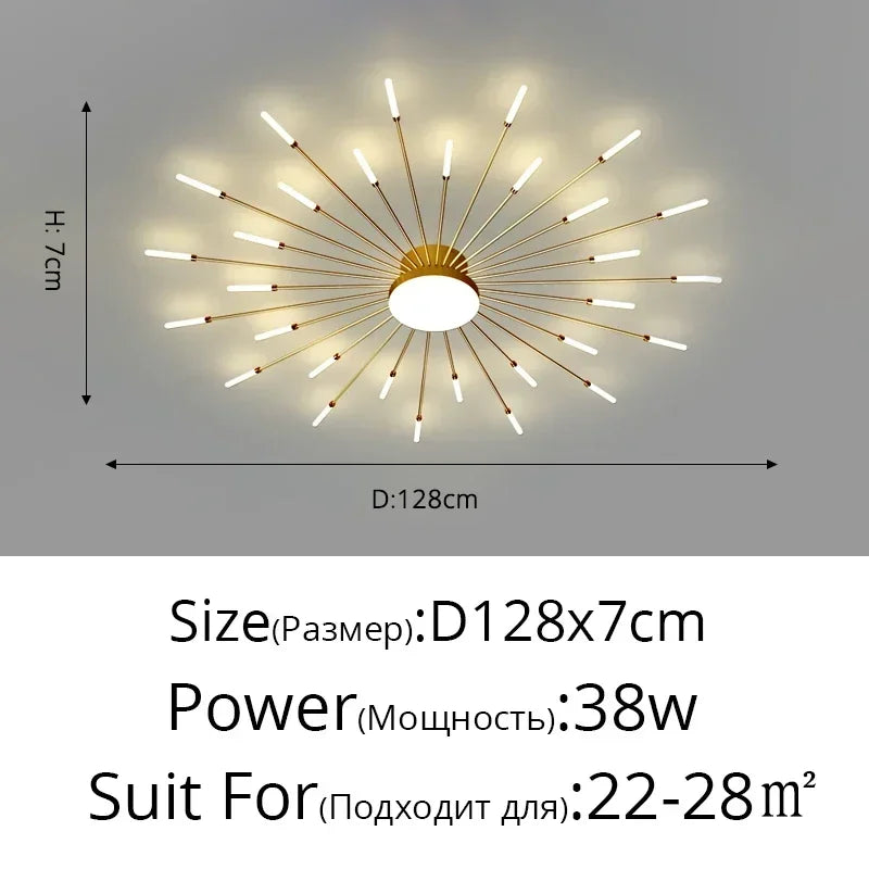 Modern Minimalist Stylish LED Ceiling Chandelier Lamps Design Art Suspension Pendant Lights Home Decor Items Living Room Bedroom