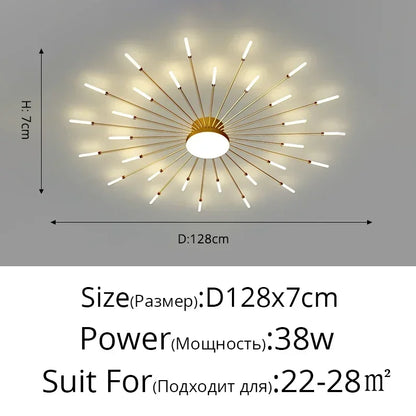 Modern Minimalist Stylish LED Ceiling Chandelier Lamps Design Art Suspension Pendant Lights Home Decor Items Living Room Bedroom