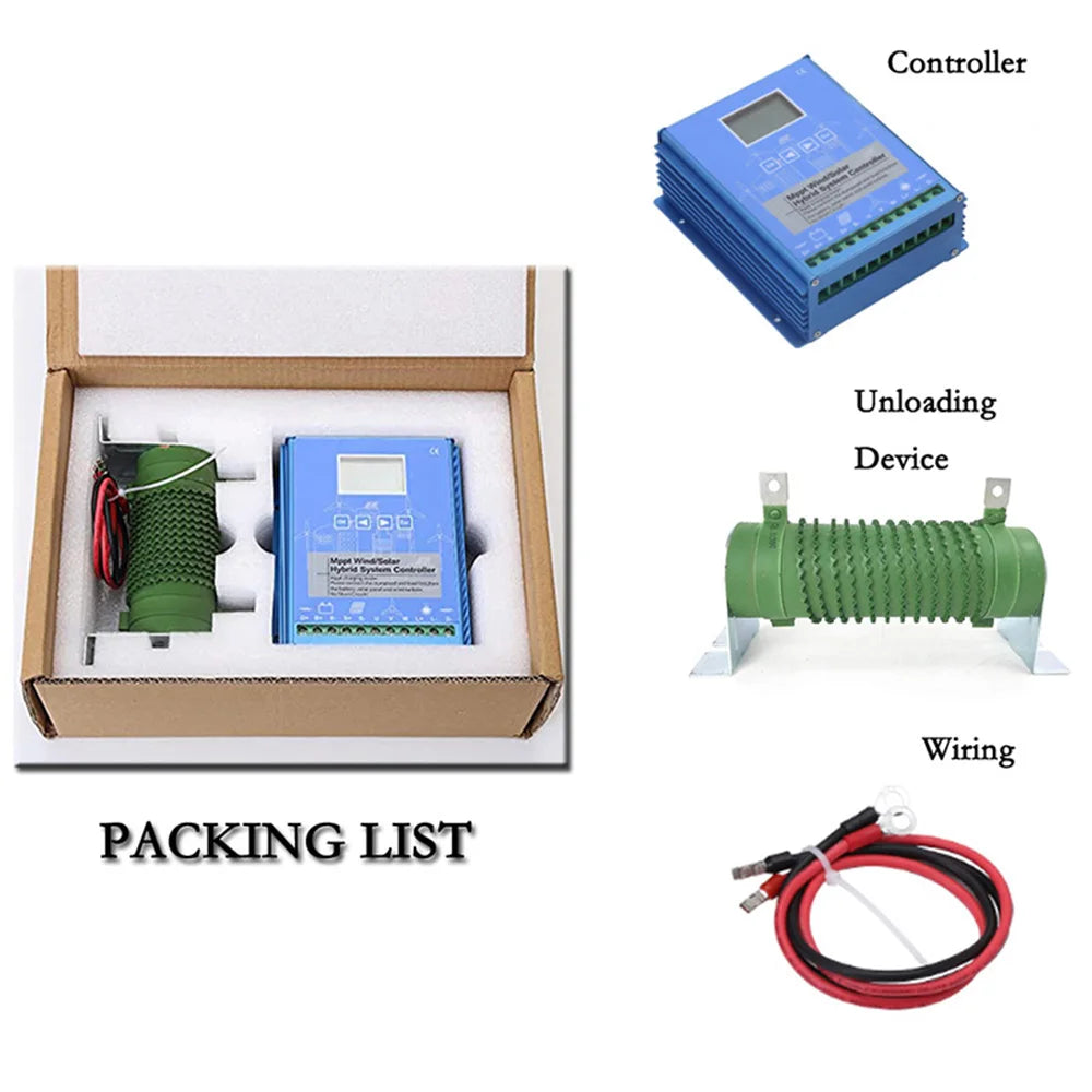 MPPT Wind Solar Hybrid Charge Controller 30KW 10KW 15KW 20KW 12V 24V 48V Regulator for Wind Turbine Windmill Charging Battery
