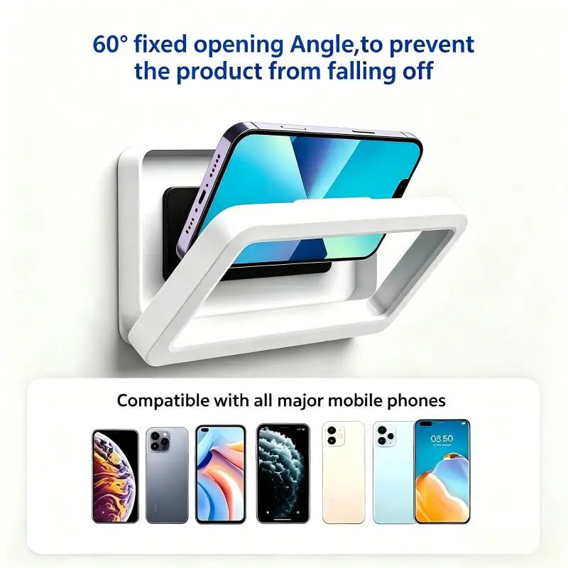 Waterproof Shower Phone Holder Rotation Angle Adjustable Telescoping Wall Mount Phone Holder for Bathroom Kitchen Bracket Stand