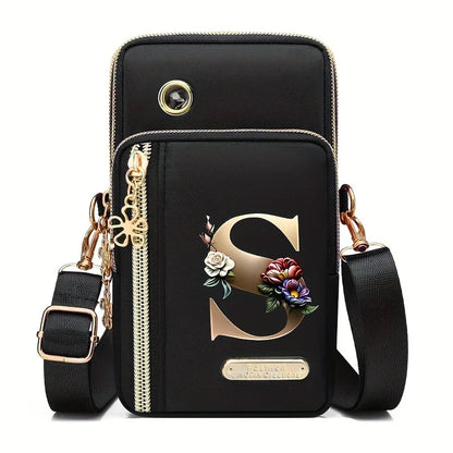 Huaben Letter Z Printed Fashion Casual Messenger Bag Change New Nylon Cloth New Mobile Phone Bag Women's Bag