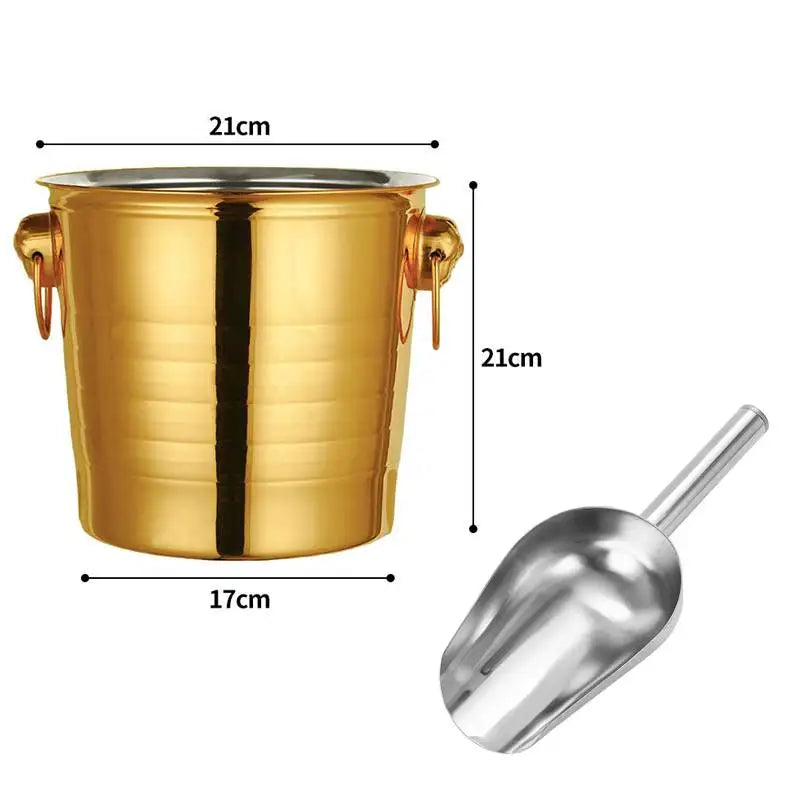 Stainless Steel Double Wall Wine Cooler Insulated Tabletop Wine Chiller for White Wine Champagne Fits Most Standard Sized Bottle