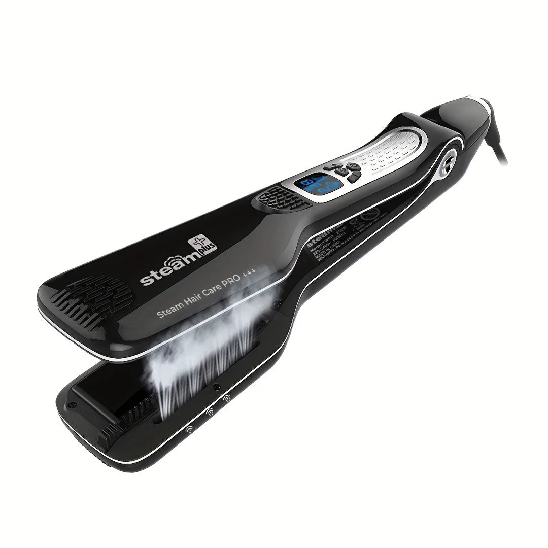 Steam Hair Straightener Brush Ceramic Flat Iron Professional Hair Straightening Iron Comb Electric Hair Crimper Heating Comb