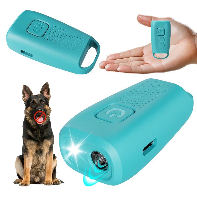 Portable, Rechargeable Dog Training Anti-Barking Device with LED Light (Non-Shock Warning Device)