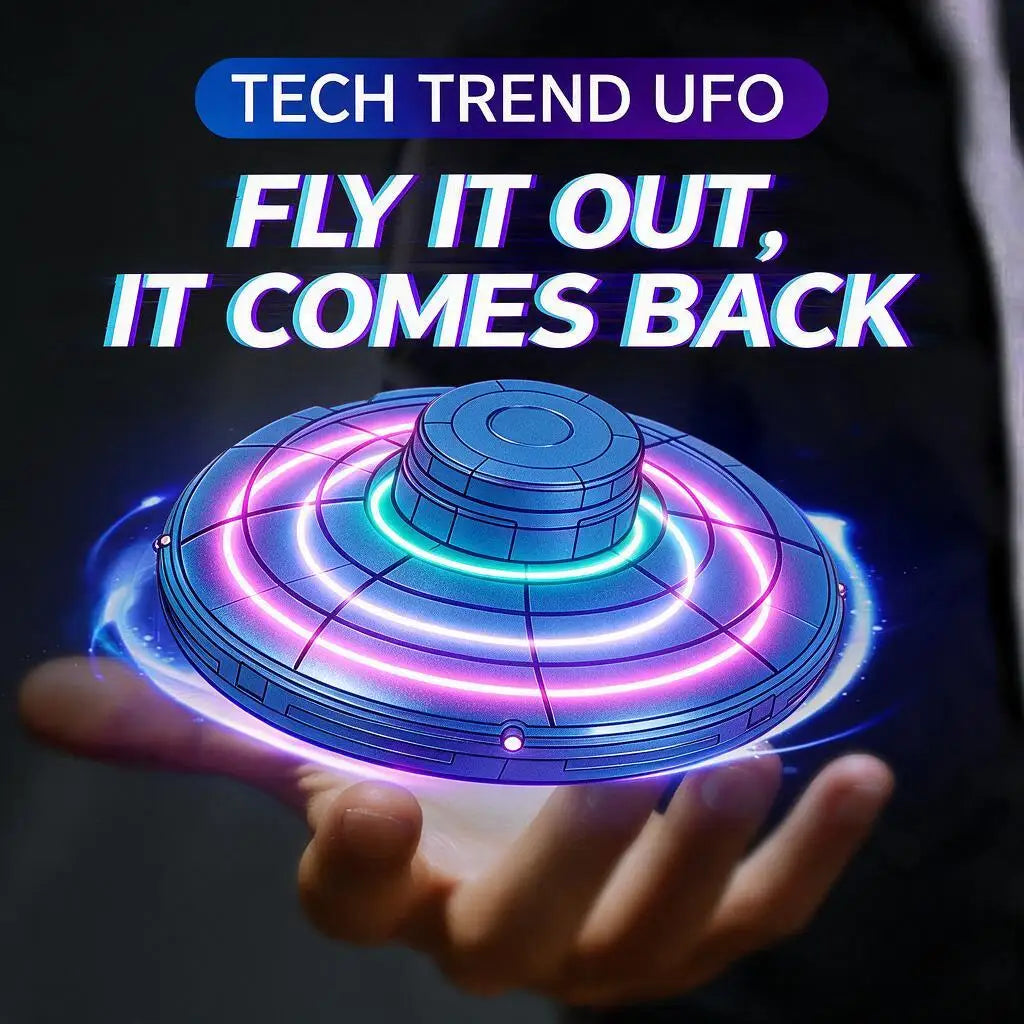 Magic Flying Helicopter Spinner Fingertip Flight Gyro Hover Ball Mini Drone Aircraft LED Light Outdoor Fun Toy for Teens & Adult
