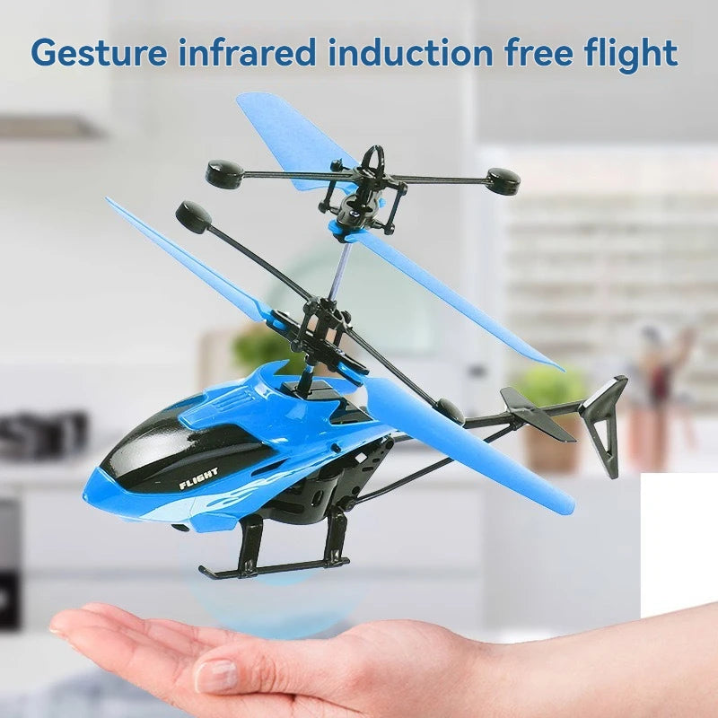 Children's Sensor Helicopter Indoor Gesture Suspension Drone Crash-Resistant Rechargeable Remote Control Drone Boy Toy