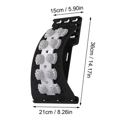 Yoga back stretcher Lumbar spine relaxation device Cracker Board Massager with 4-Level Adjustable Back Stretcher for Home Gym