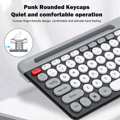 Dual-mode Wireless Keyboard & Mice Combo 2.4G Bluetooth 5.0 Membrane Keyboards BT 3-Channels Rechargeable Key Board Mouse for PC