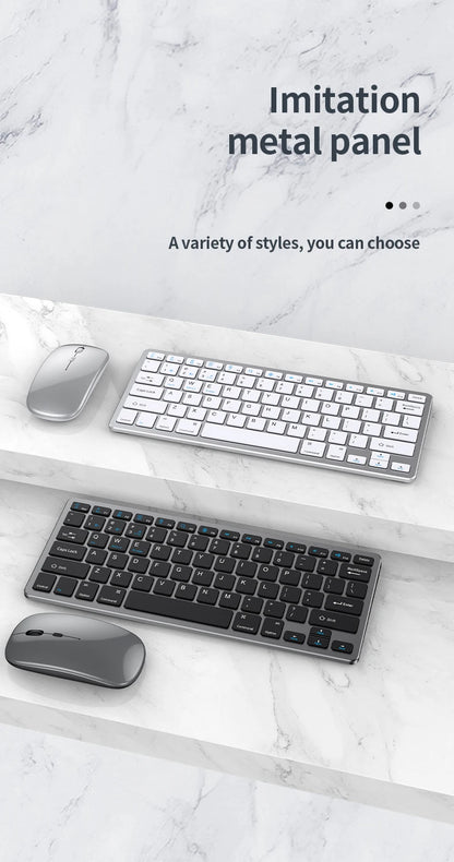 NexusClick 2.4G Wireless Keyboard Mouse Combo, Ergonomic Rechargeable Mini Multimedia Office Keyboard Set For PC Laptop Macbook