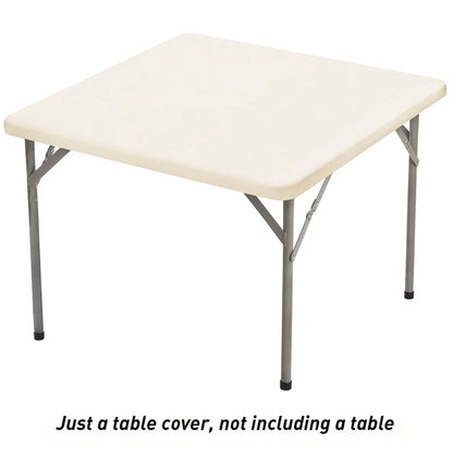 Square Fitted Table Cover Elastic Tablecloth Stretch Spandex Tables Top Cover Table Topper Cap for Dining Kitchen Home Party